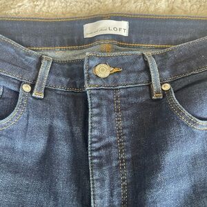 LOFT High Rise Dark Blue Jeans